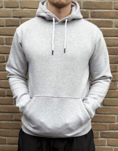 grey hoodie front pocket