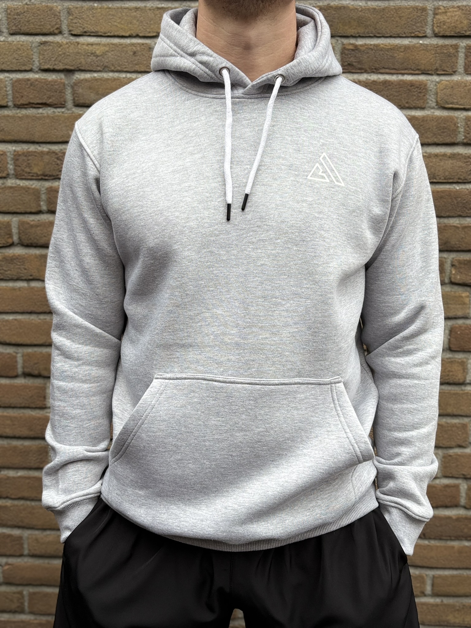 grey hoodie front