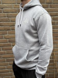grey hoodie side