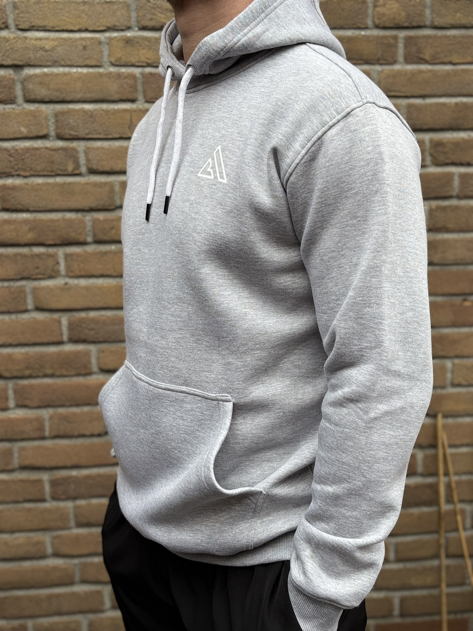grey hoodie side