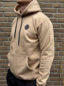 tan hoodie front side