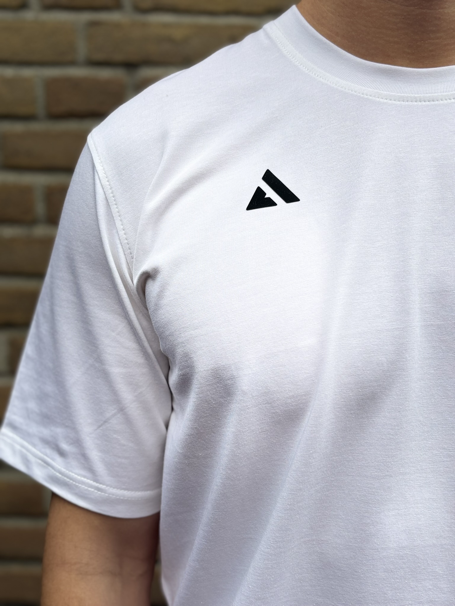 white tee front close