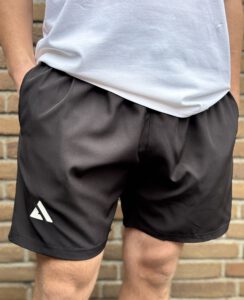 black shorts side pocket