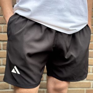 black shorts side pocket